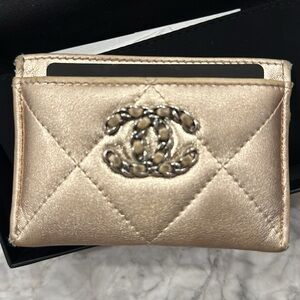 Chanel  19 Gold Card holder/ case